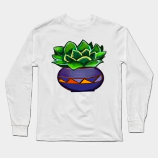 succulents cacti cactus in ornamental antique pottery clay vase . Succulents Long Sleeve T-Shirt